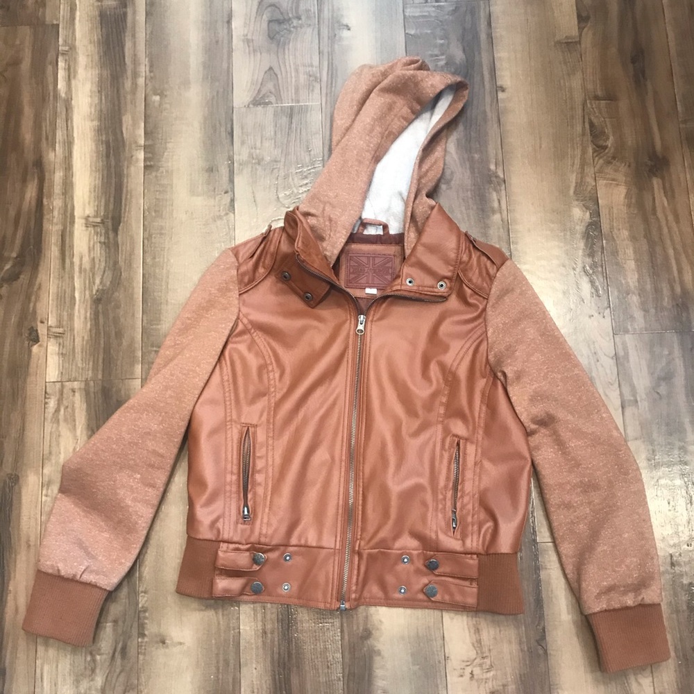 Tan leather jacket